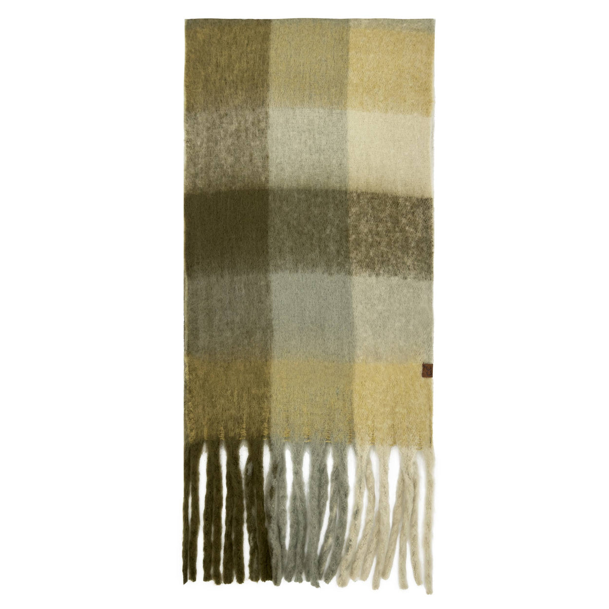 C.C Multi Color Block Plaid Check Pattern Woven Winter Scarf: 23