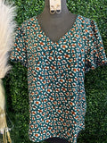 Vneck Floral Top