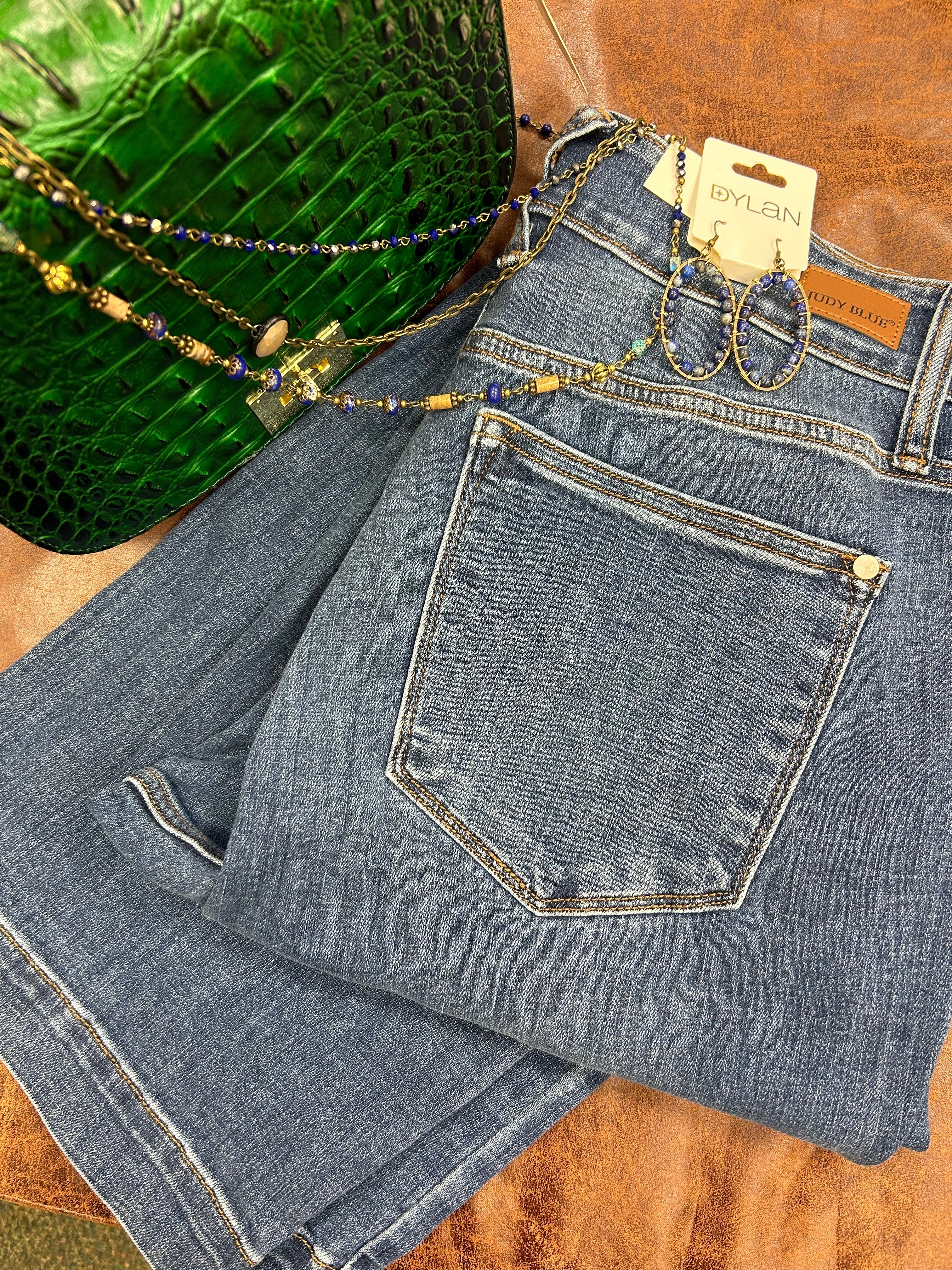 HW Double Button Wide Leg