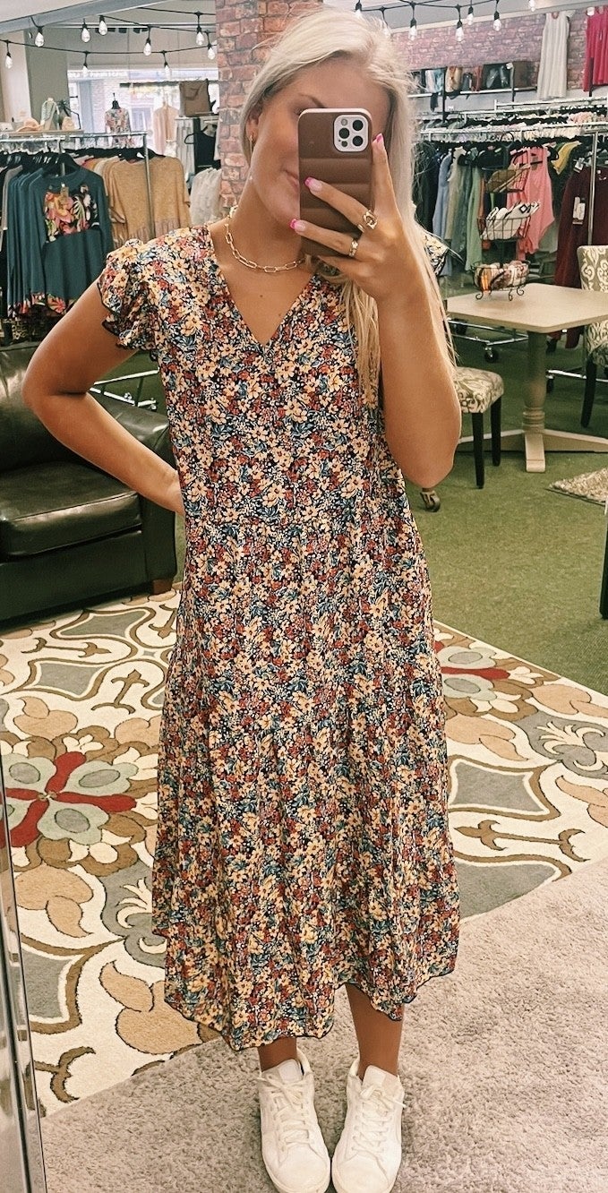 Flower Midi-Dress