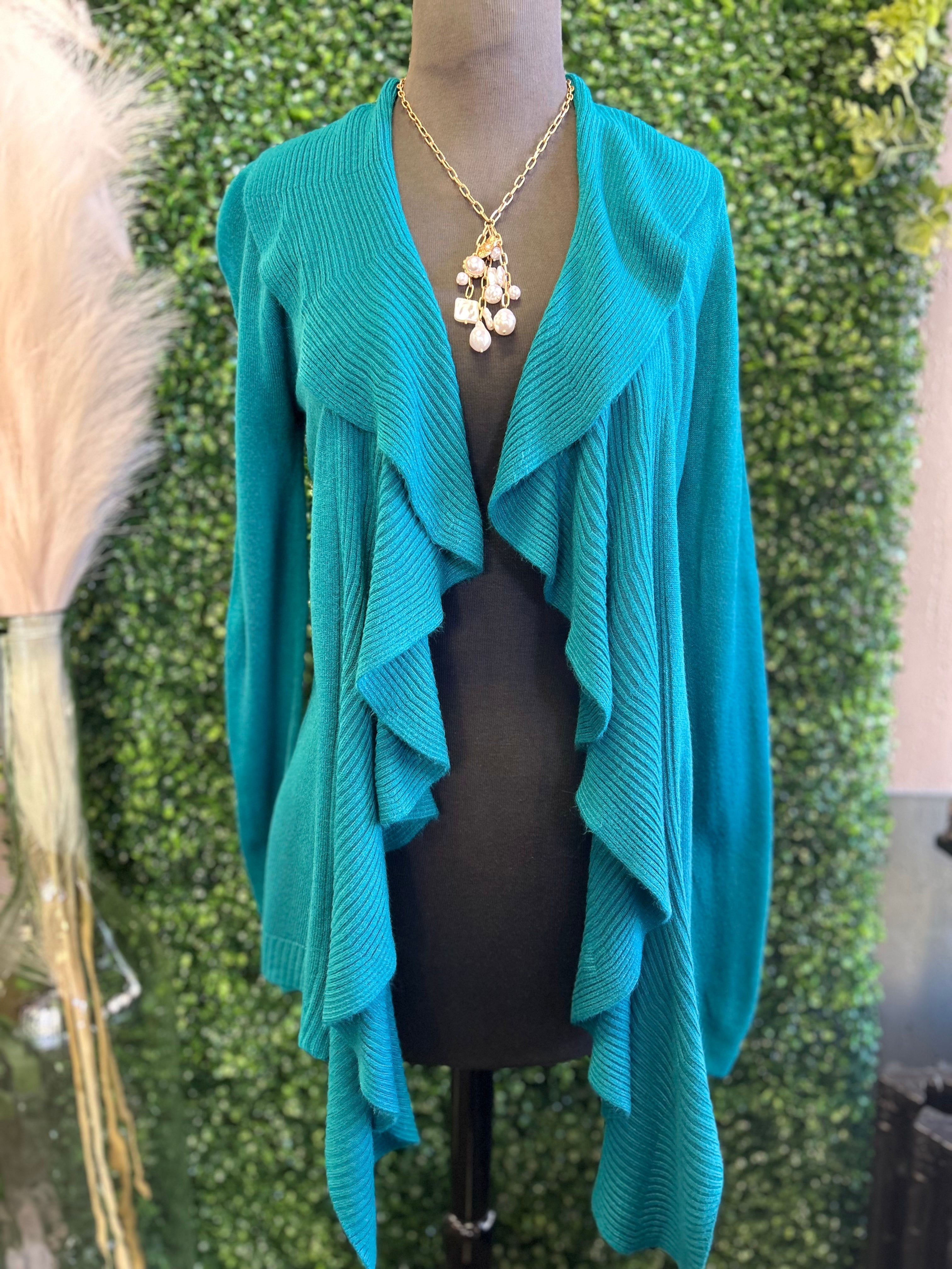 Waterfall Collar Knit Cardi