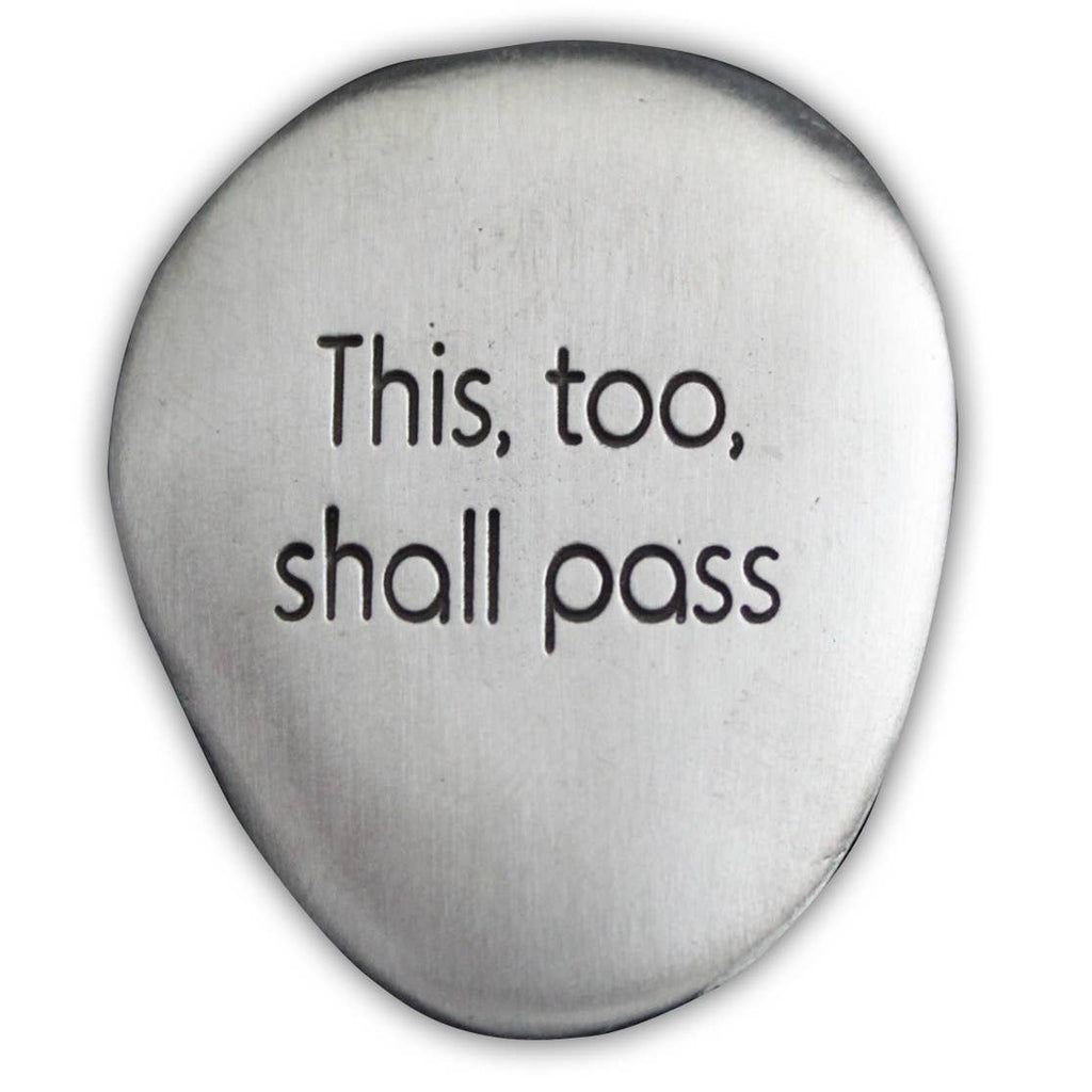 Inspirational Silver Soothing Stone: One door opens