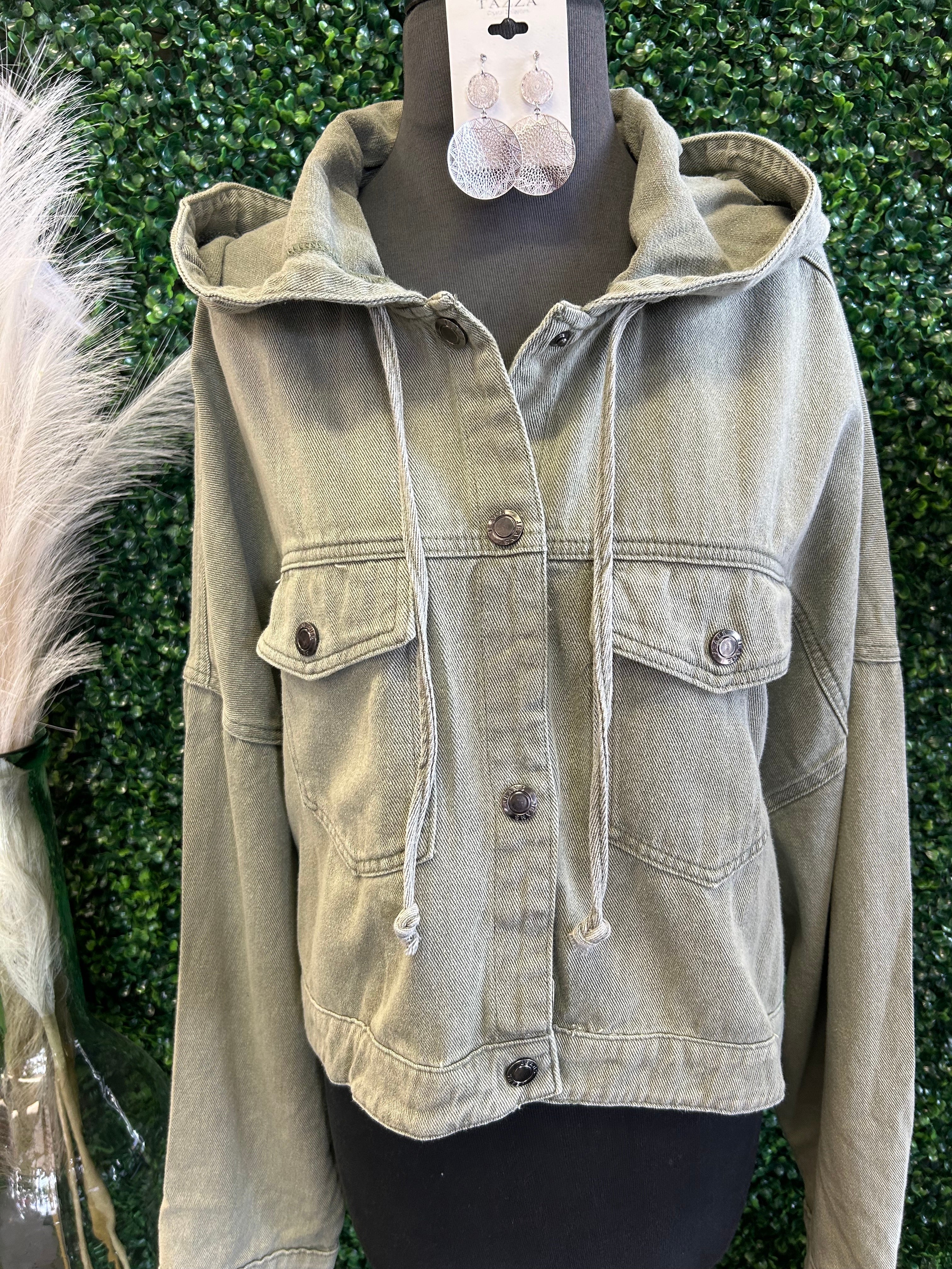 Olive Denim Jacket