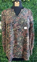 Leopard Print Split Neckline Blouse