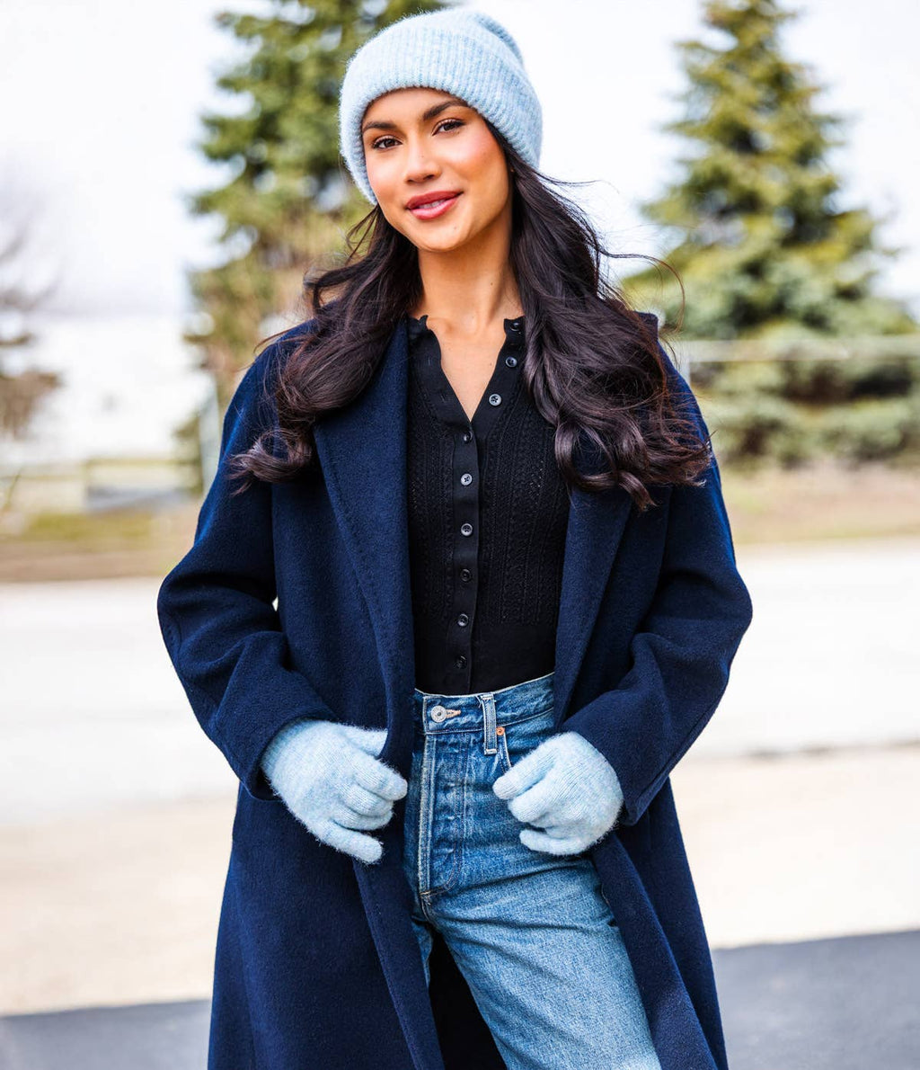 Britt's Knits Powder Knit Ultra Soft Gloves Open Stock: Black