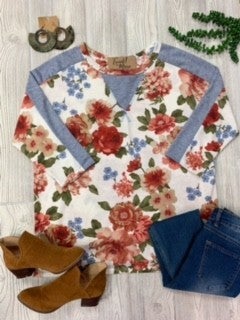 floral pullover top