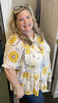Yellow Calm Mood Tiered Top