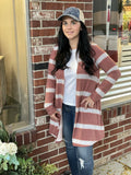 Rust Striped Cardi