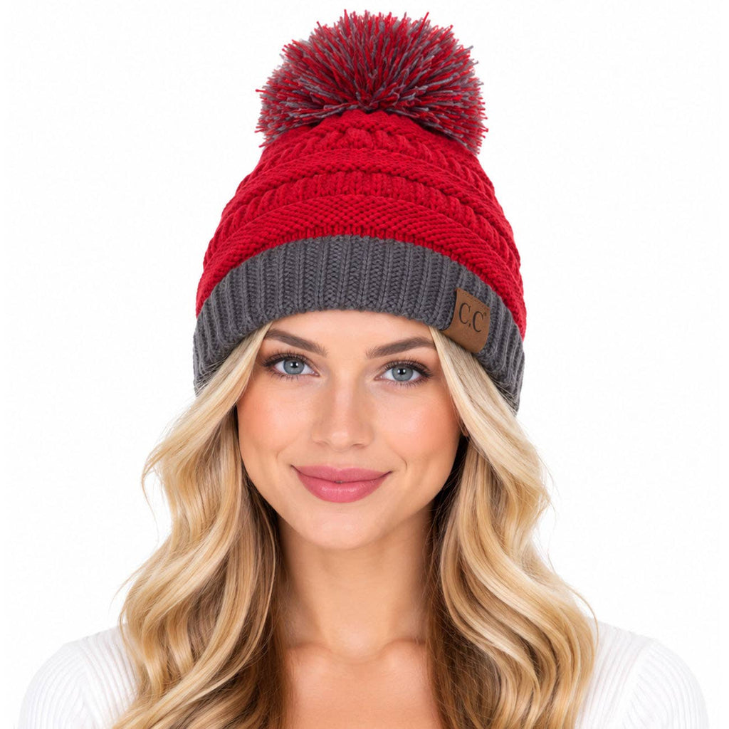 C.C Team College Color Game Day Beanie: 04. Blue/White