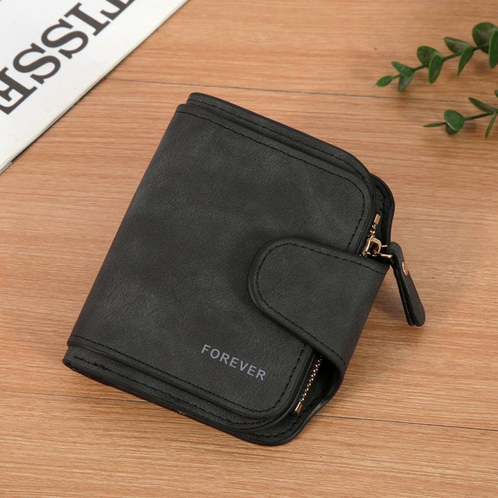 Short Card Wallet and Zero Wallet: Black