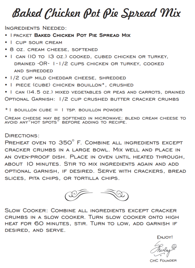 Artisan Kitchen- Baked Chicken Pot Pie Spread Mix