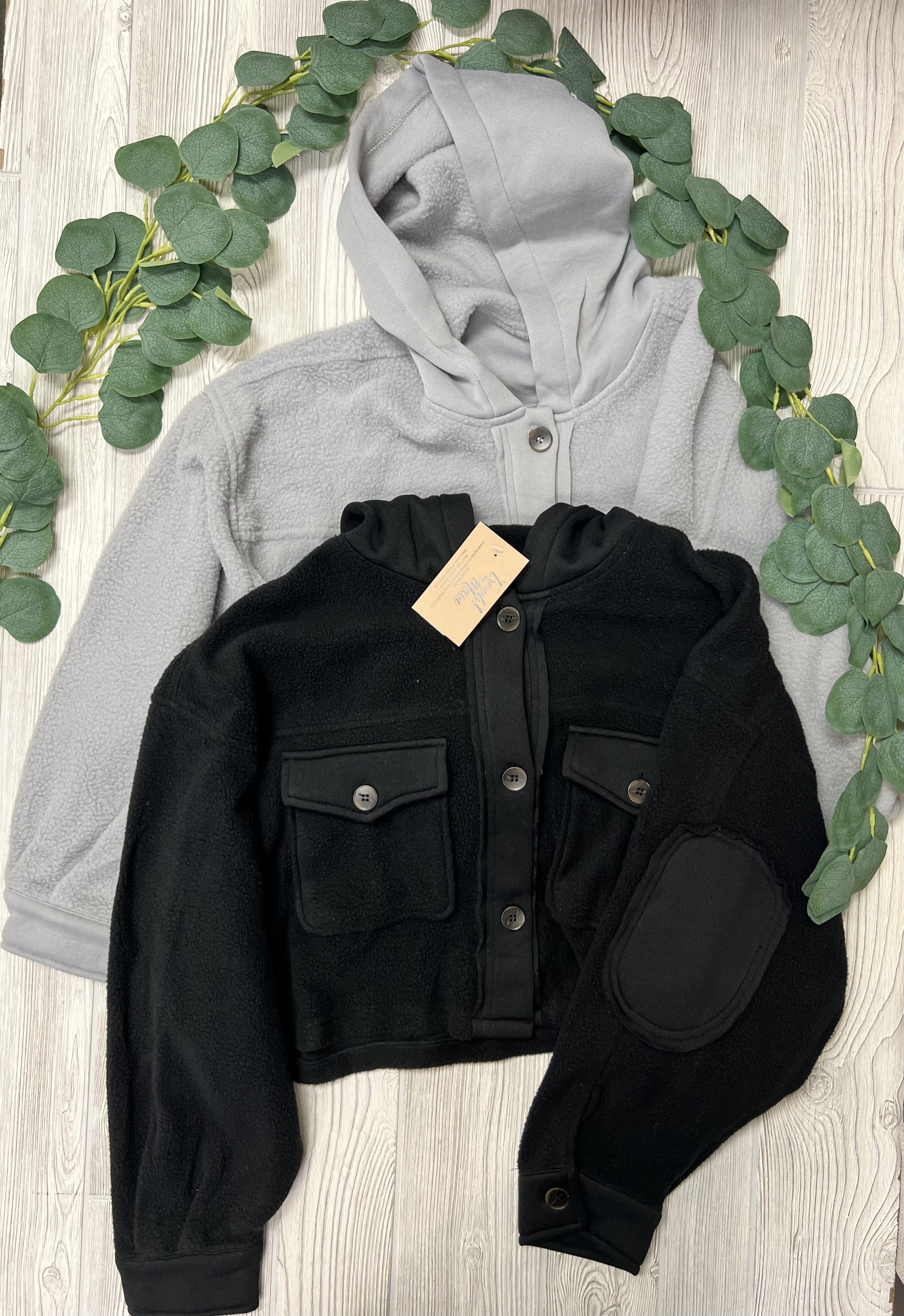 Cozy Button Up Fleece Hoodie