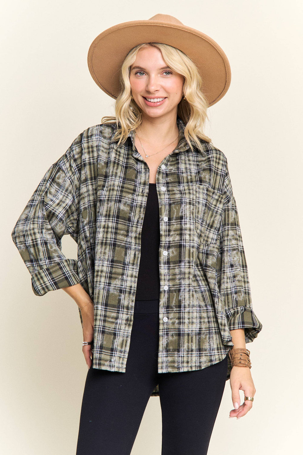 BURNOUT PLAID SHIRT