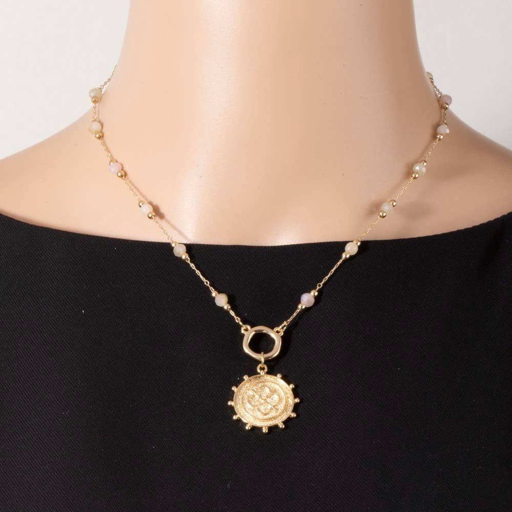 Clover Coin Pendant Necklace: GDMT1