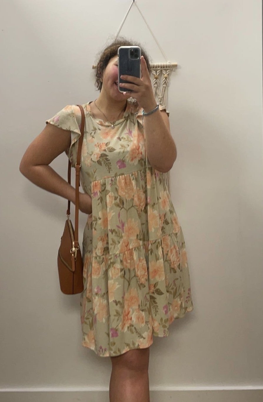 Sage Floral Dress