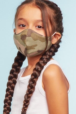 Kids camo face mask