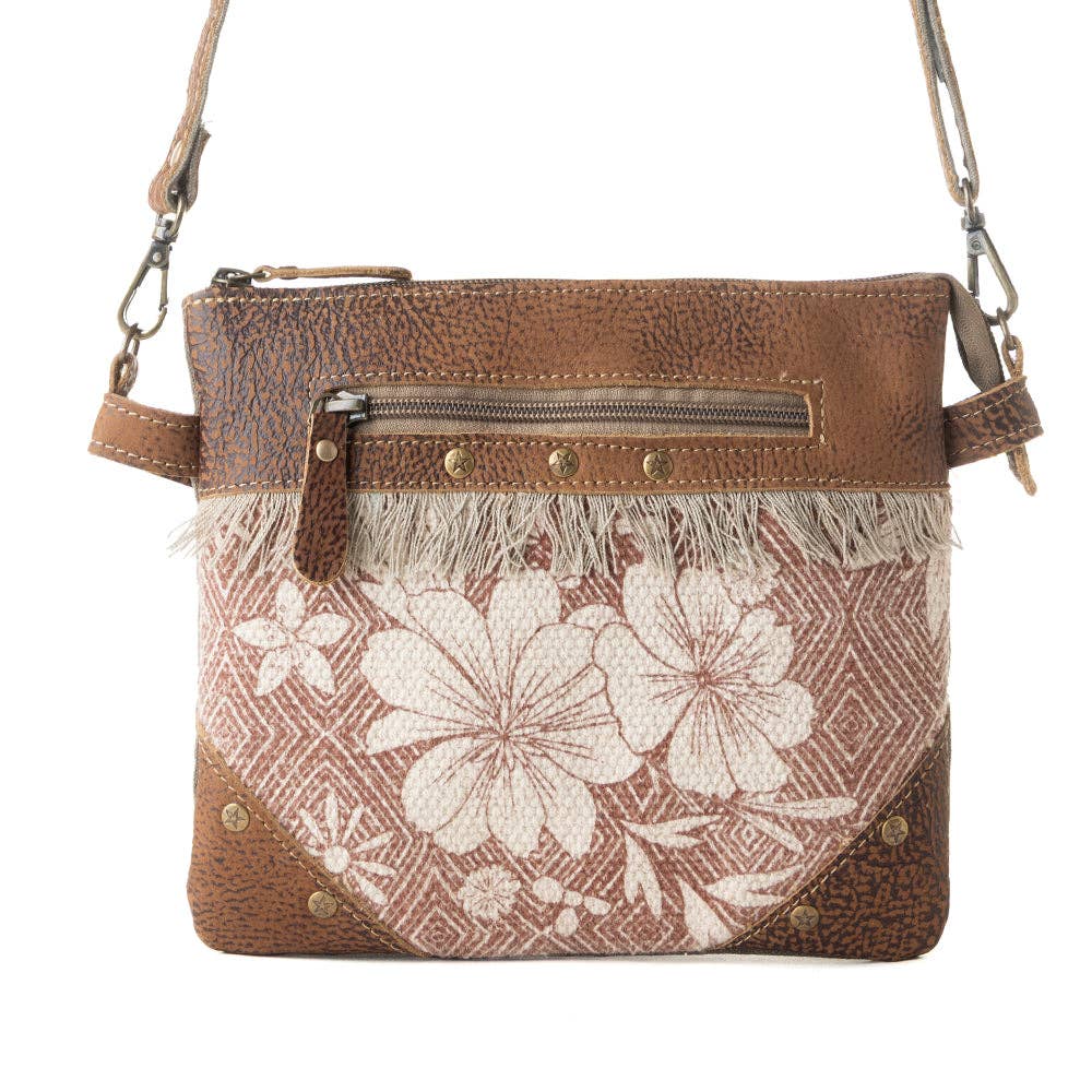 Inkwild Vintage Crossbody Bag for Women in rust with fringe detail: Rust