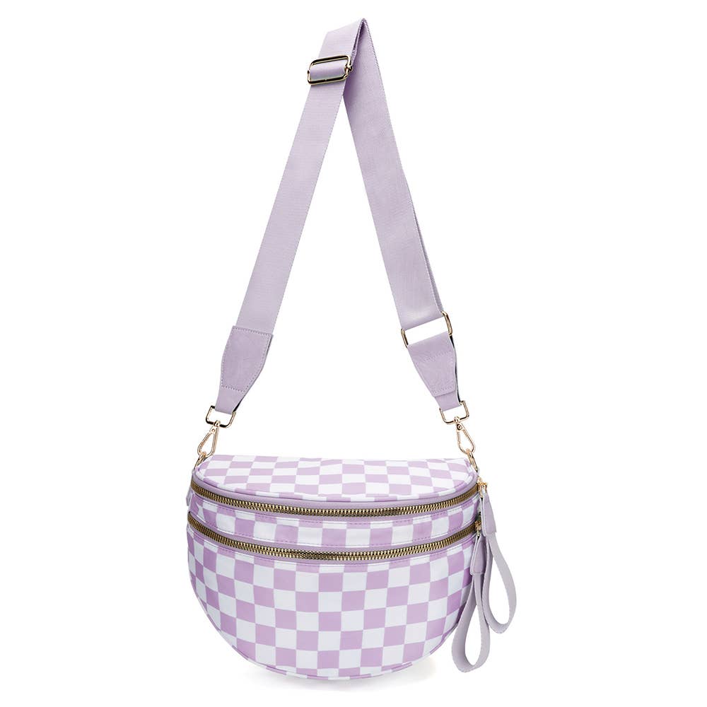 Oxford Cloth Large Capacity Crossbody Bag Sports Bag: Pink
