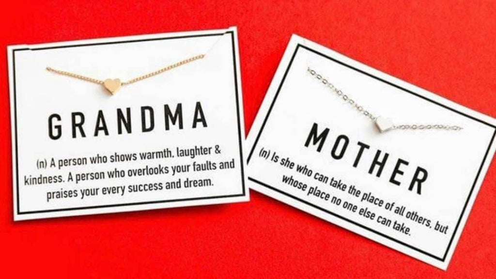 Stunning Mother's Day Heart Necklace & Stationery Card