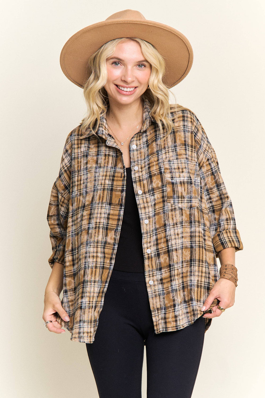 BURNOUT PLAID SHIRT