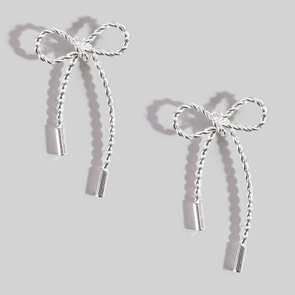Twisted Bow Tie Earrings: G