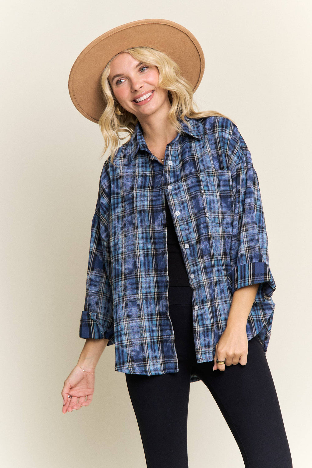 BURNOUT PLAID SHIRT