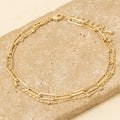 DeletedItem Mixed Layered Dainty Chain Bracelet: G