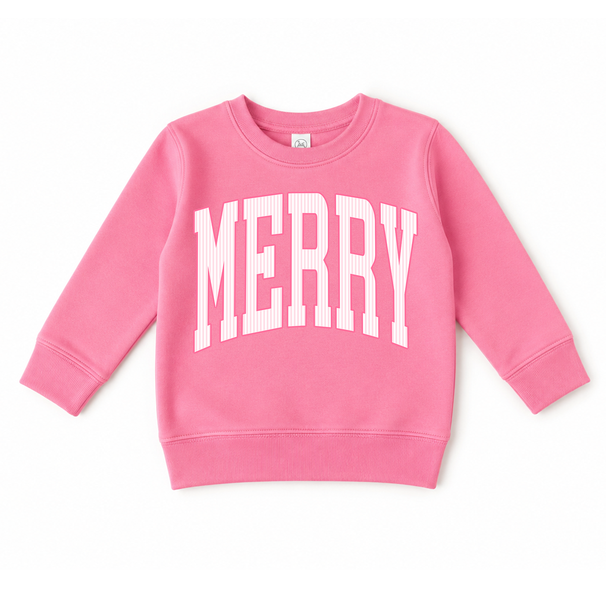 Merry | Pink Holiday Girls Christmas Sweatshirt: Green / 4/5 / Sweatshirt