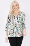 V-neck Watercolor Top
