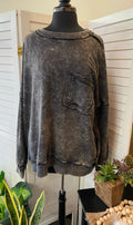 French Terry Acid Wash Crewneck