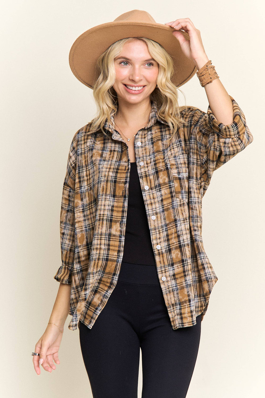 BURNOUT PLAID SHIRT