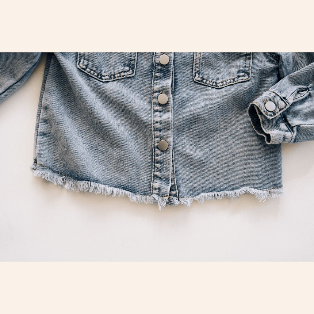 Raw Hem Denim Jean Jacket-2T