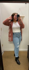 Clay Aztec Soft Sweater