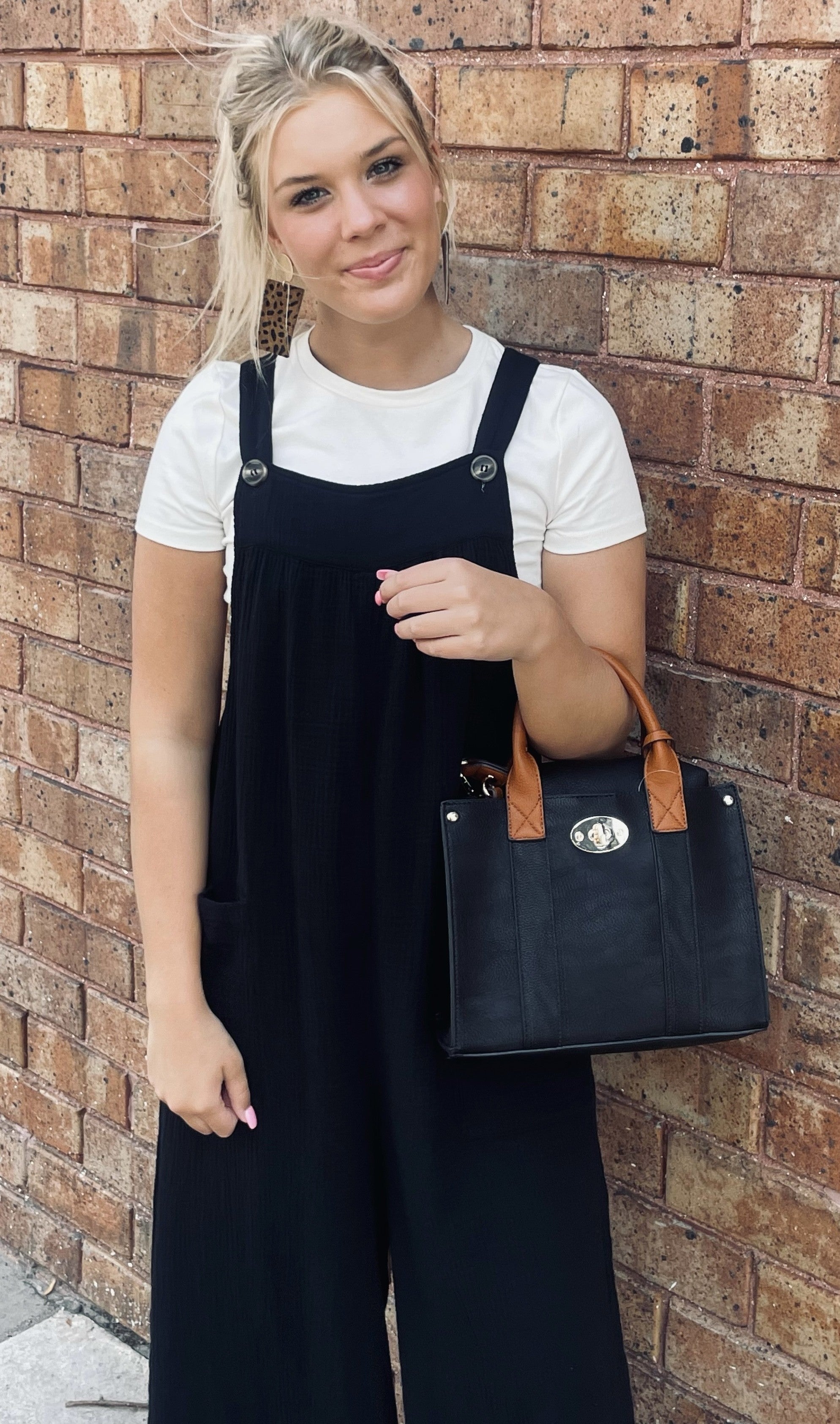 Solid Jumpsuit with Buttons
