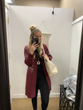 Wine Patterned Cardi