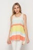 Orange/mint striped tank