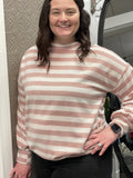 Pink Striped Pullover Tunic
