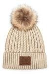 C.C. Double Braided Beanie with Pom