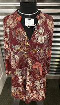 Fall Floral Popover Top-plus