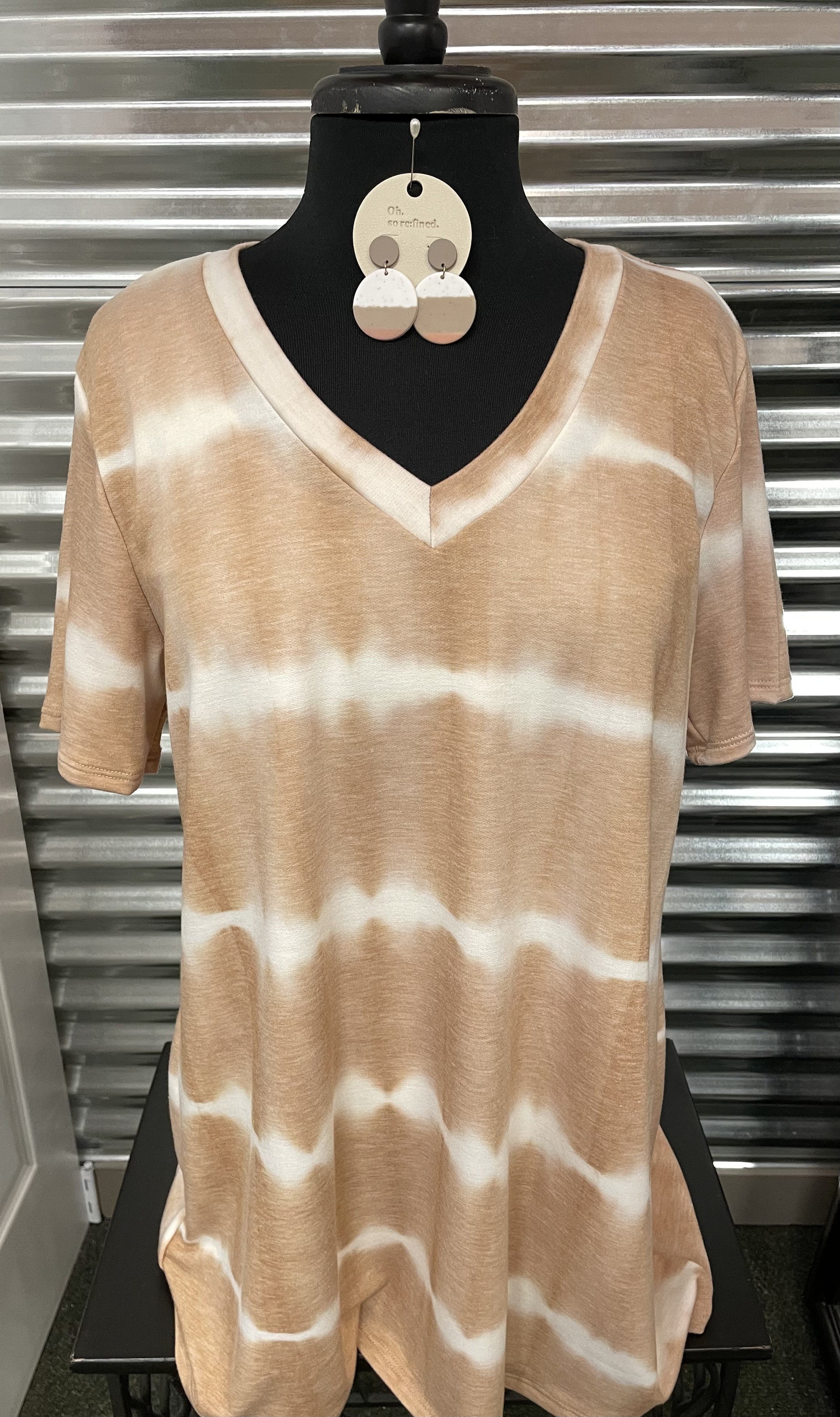 V-neck Tie Dye Top