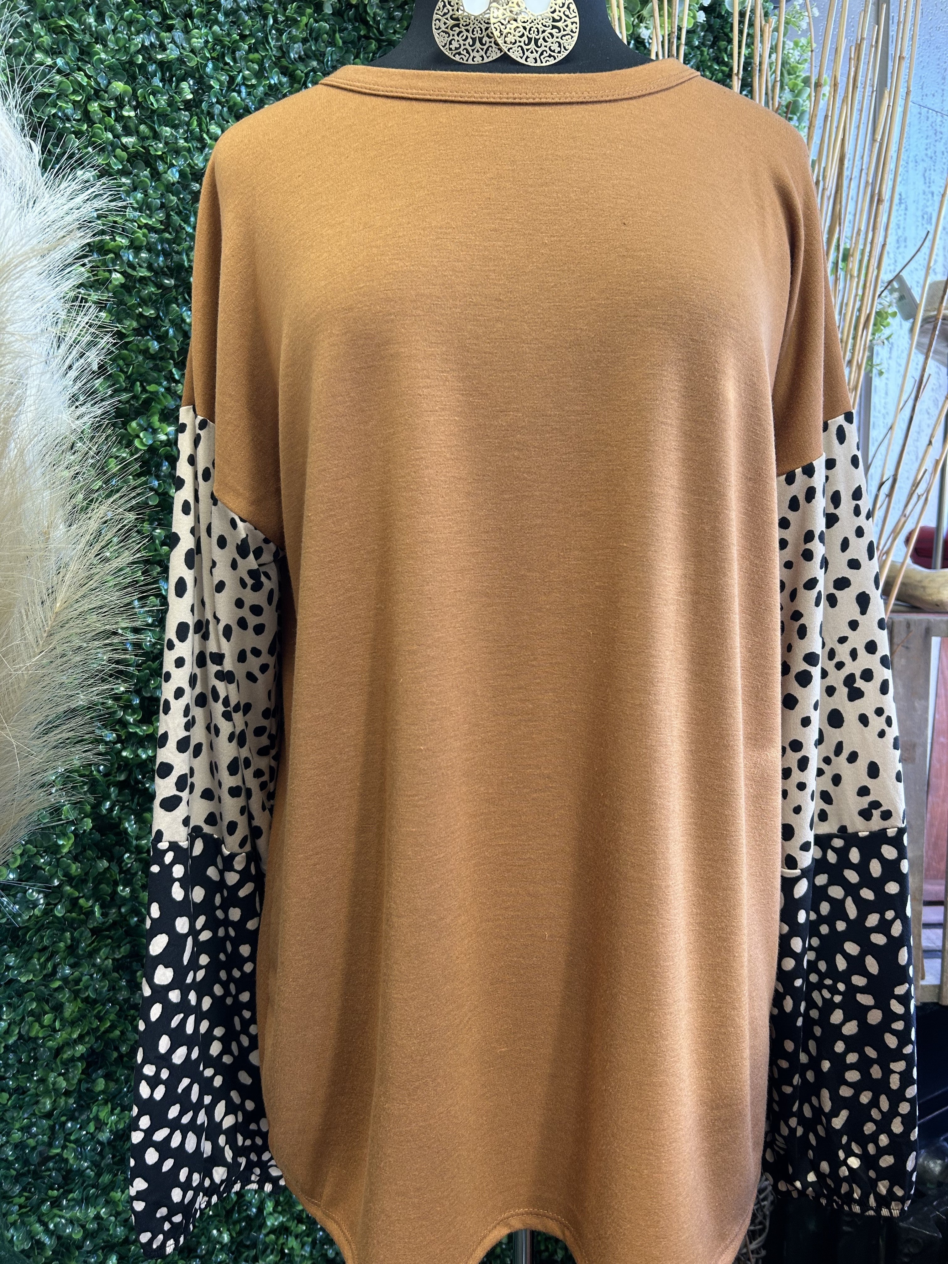 Print Color Block Top