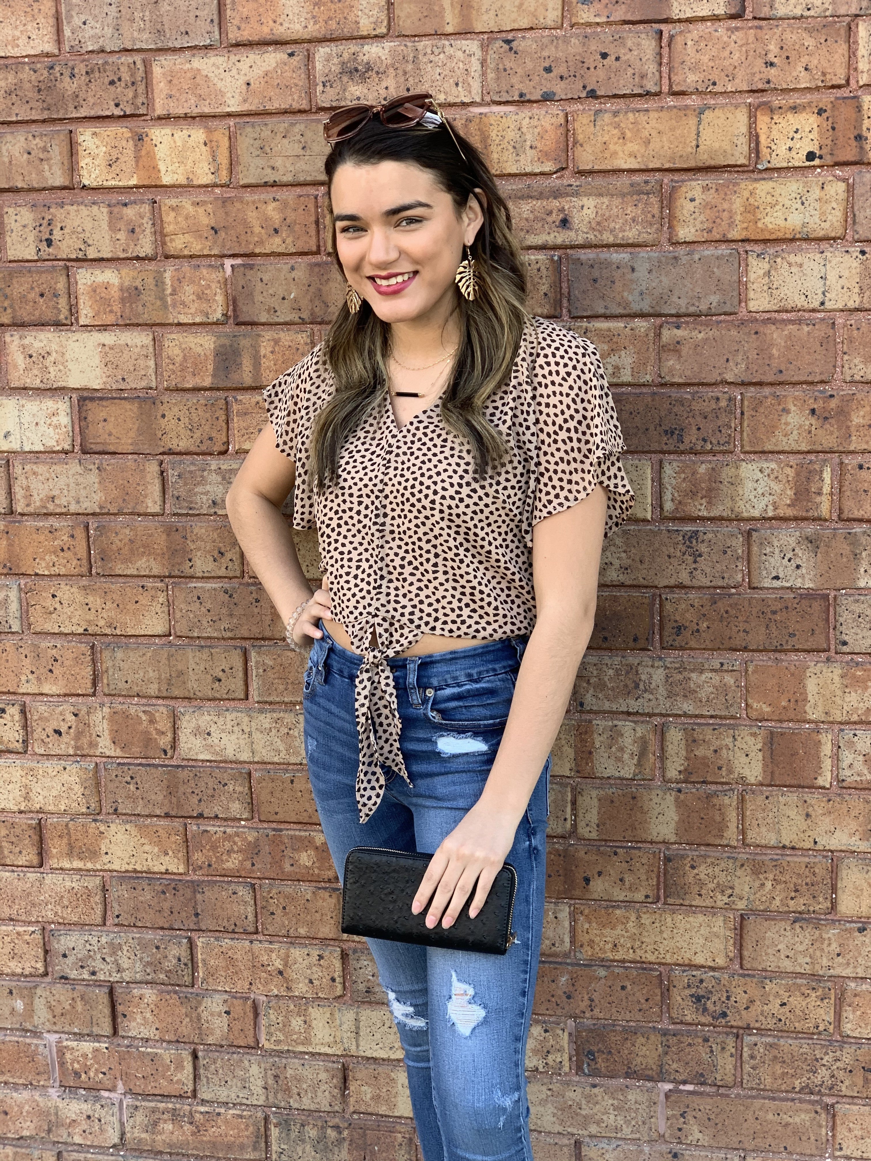 Earth Front Tie Crop Top