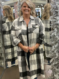 Black Plaid Full Body Plaid Jacket