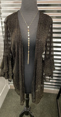 Shimmer Sheer Ruffle Cardi