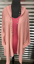 Soft Brushed Waffle Knit Hoodie