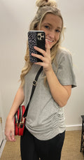 Rouched Sliming T-shirt Top
