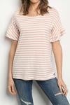 pink striped top