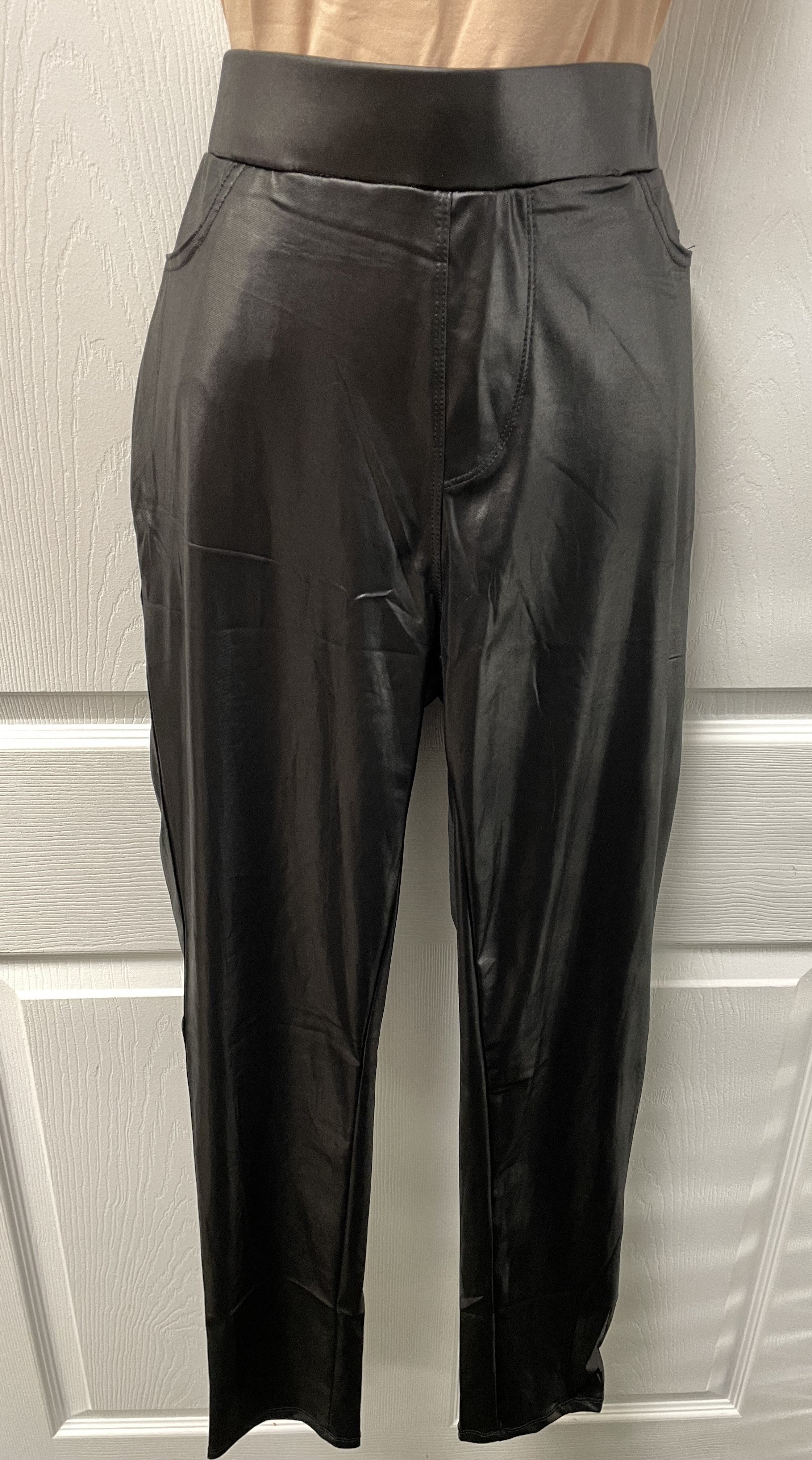 Shimmer Faux Leather Leggings