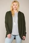 Hooded Cardi w/ Lapel Collar