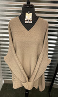 Waffle Knit Dolman Sleeve Sweater